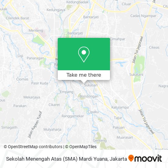 Sekolah Menengah Atas (SMA) Mardi Yuana map