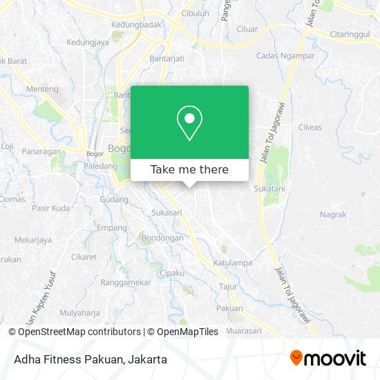 Adha Fitness Pakuan map