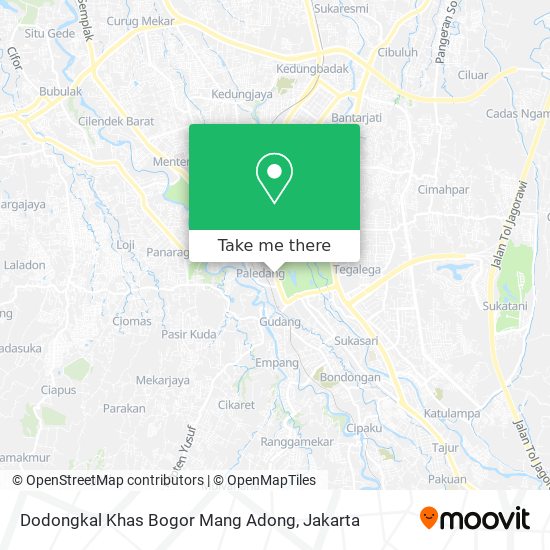 Dodongkal Khas Bogor Mang Adong map