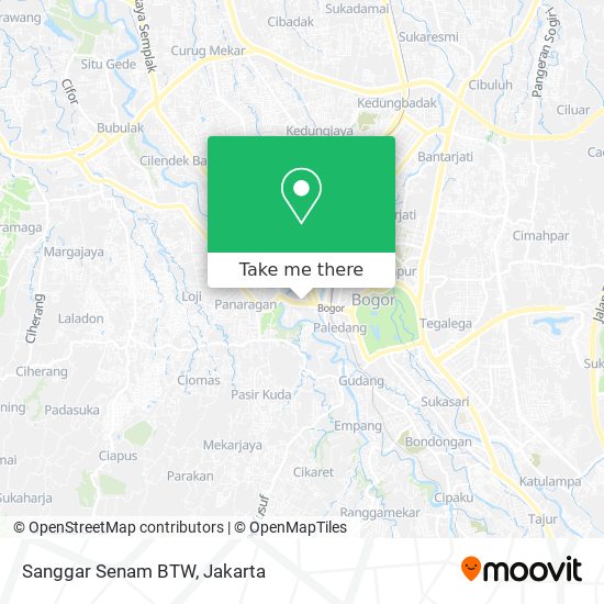 Sanggar Senam BTW map