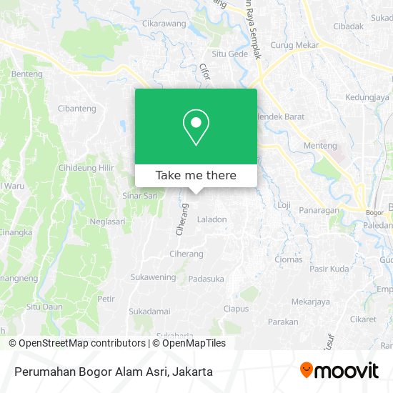 Perumahan Bogor Alam Asri map