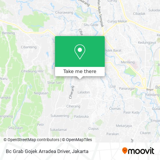 Bc Grab Gojek Arradea Driver map