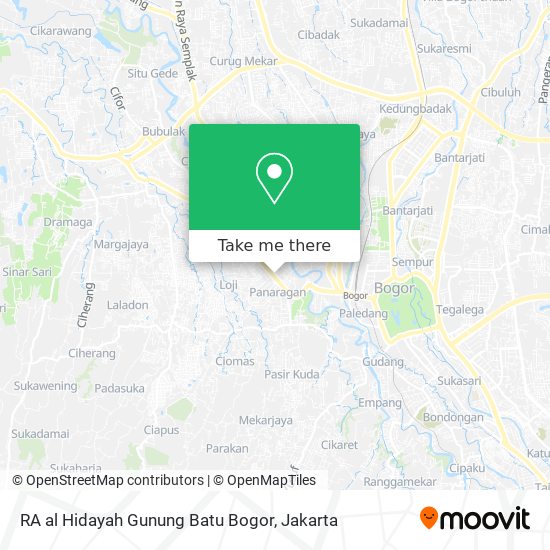 RA al Hidayah Gunung Batu Bogor map