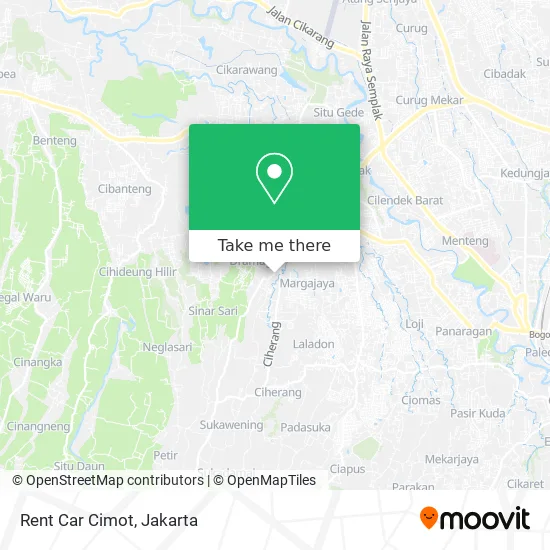 Rent Car Cimot map