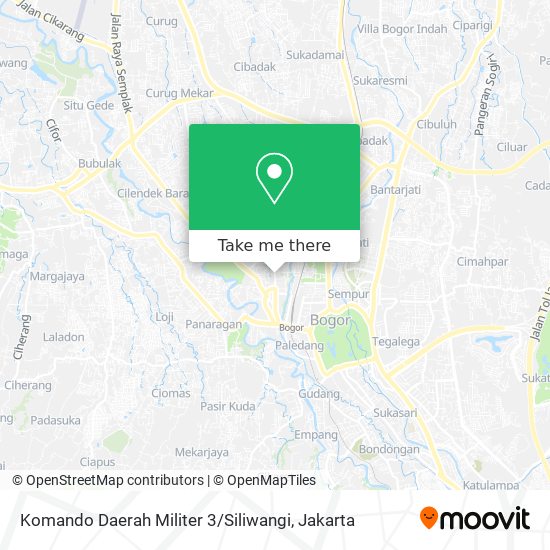 Komando Daerah Militer 3 / Siliwangi map