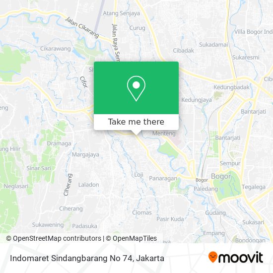 Indomaret Sindangbarang No 74 map