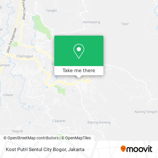 Kost Putri Sentul City Bogor map