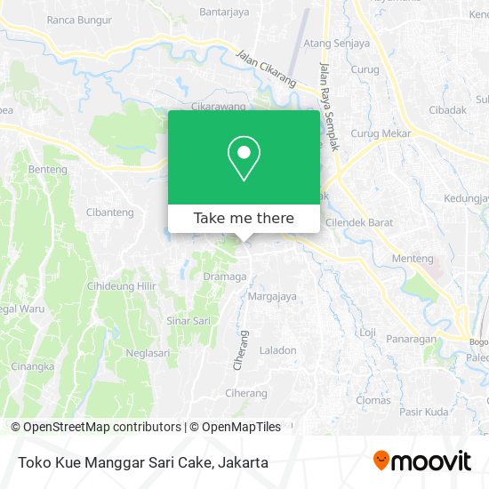 Toko Kue Manggar Sari Cake map
