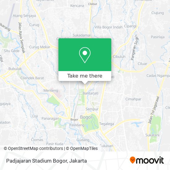 Padjajaran Stadium Bogor map