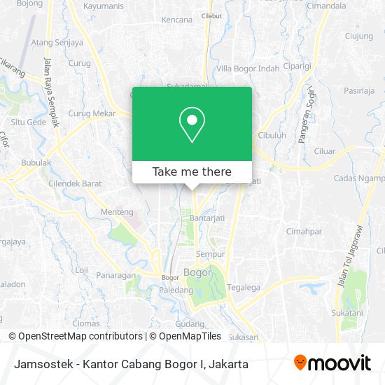 Jamsostek - Kantor Cabang Bogor I map