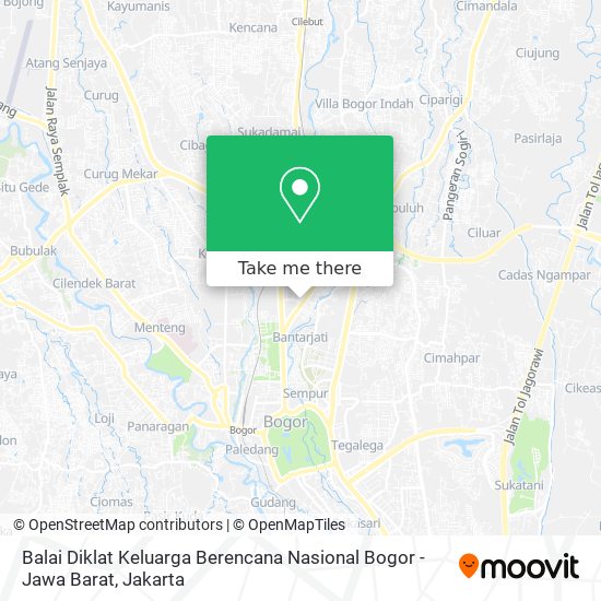 Balai Diklat Keluarga Berencana Nasional Bogor - Jawa Barat map