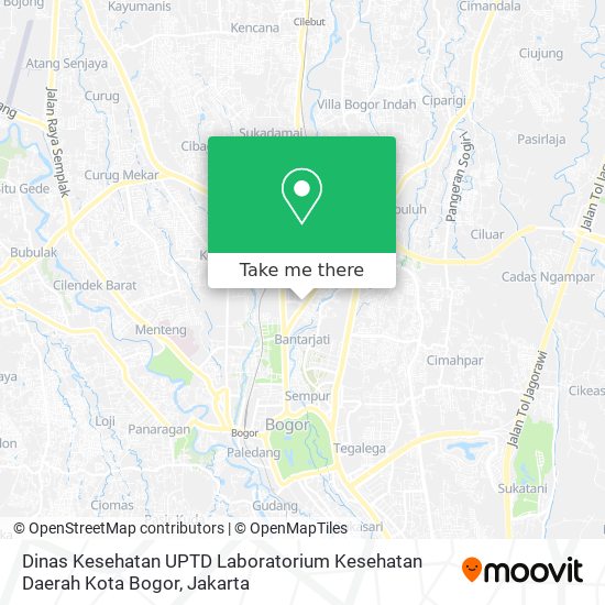 Dinas Kesehatan UPTD Laboratorium Kesehatan Daerah Kota Bogor map