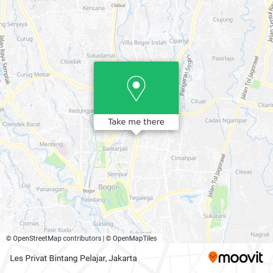 Les Privat Bintang Pelajar map