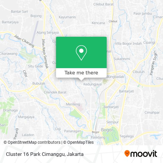 Cluster 16 Park Cimanggu map