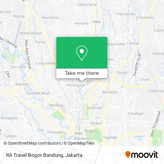 RA Travel Bogor Bandung map