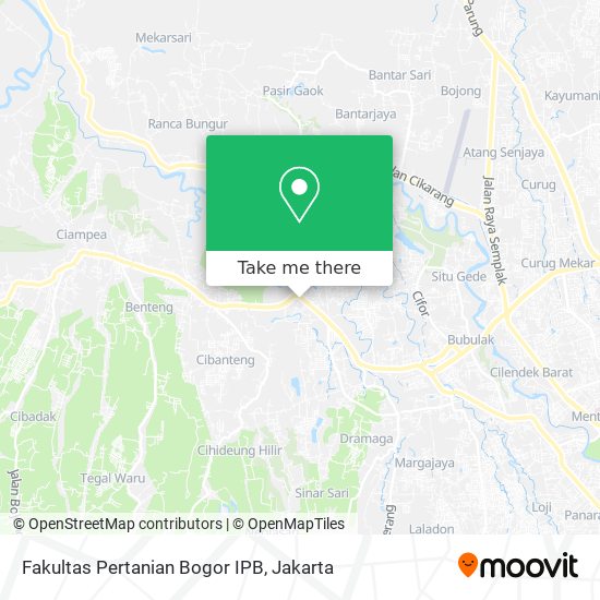Fakultas Pertanian Bogor IPB map