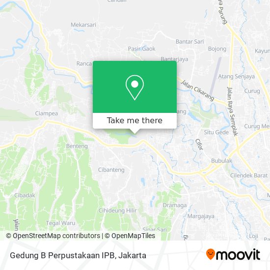 Gedung B Perpustakaan IPB map