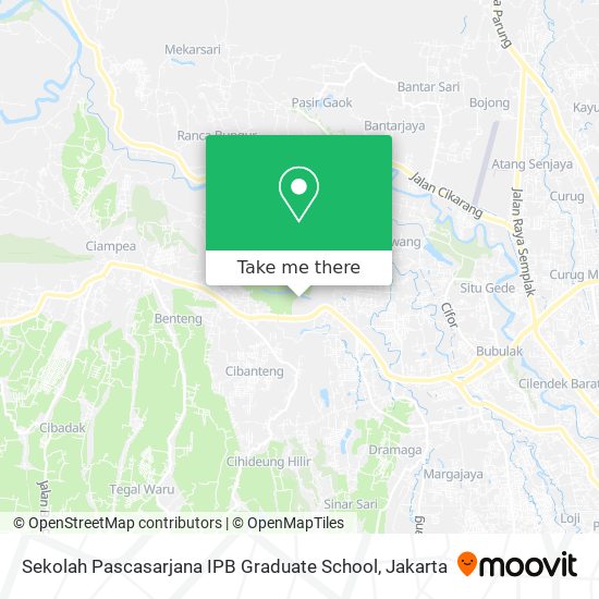 Sekolah Pascasarjana IPB Graduate School map