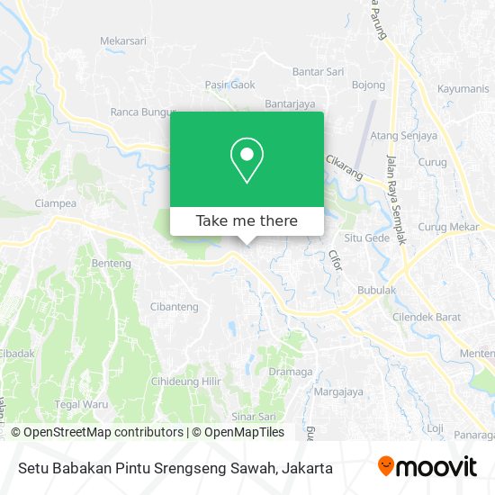 Setu Babakan Pintu Srengseng Sawah map