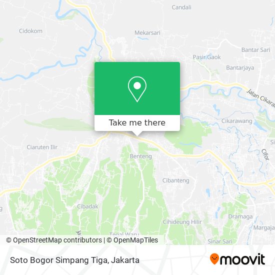 Soto Bogor Simpang Tiga map