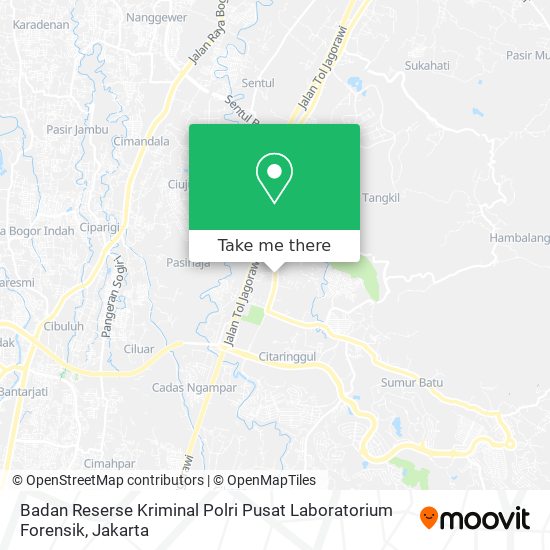 Badan Reserse Kriminal Polri Pusat Laboratorium Forensik map