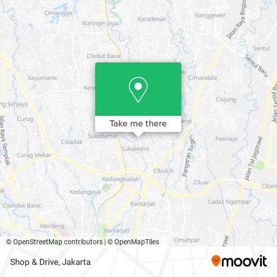 Shop & Drive map