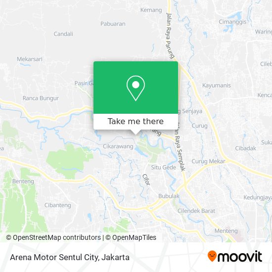 Arena Motor Sentul City map