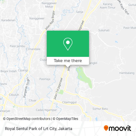 Royal Sentul Park of Lrt City map