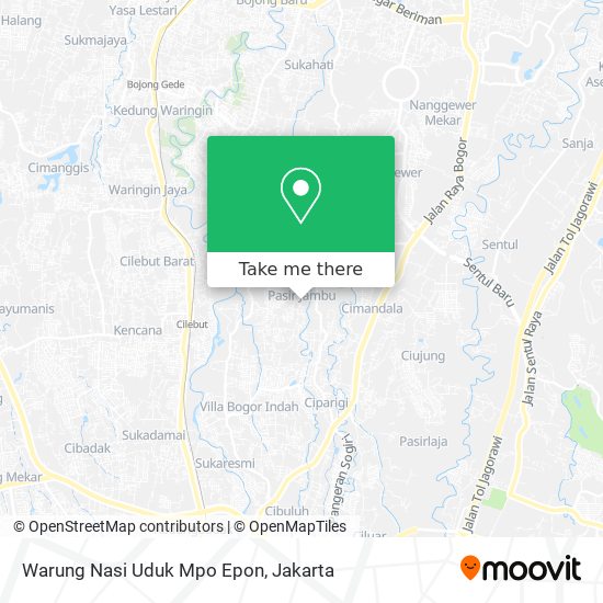 Warung Nasi Uduk Mpo Epon map