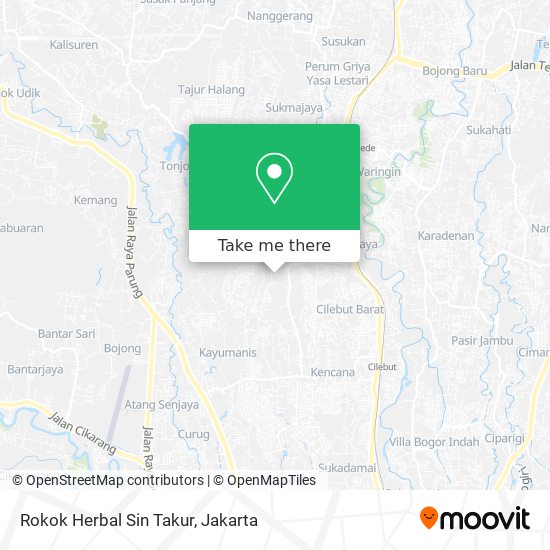 Rokok Herbal Sin Takur map