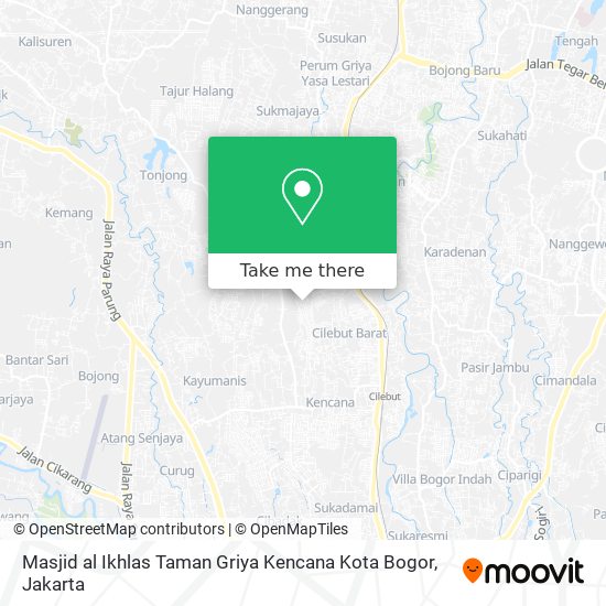 Masjid al Ikhlas Taman Griya Kencana Kota Bogor map