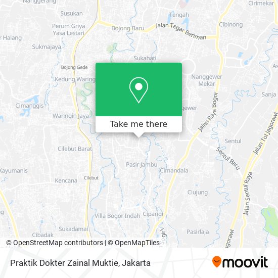 Praktik Dokter Zainal Muktie map