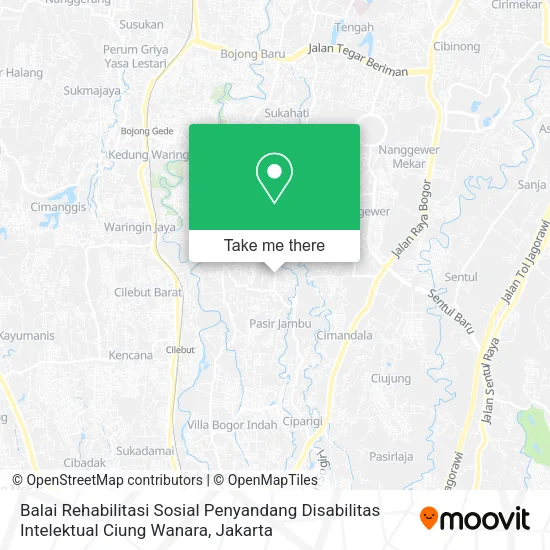 Balai Rehabilitasi Sosial Penyandang Disabilitas Intelektual Ciung Wanara map