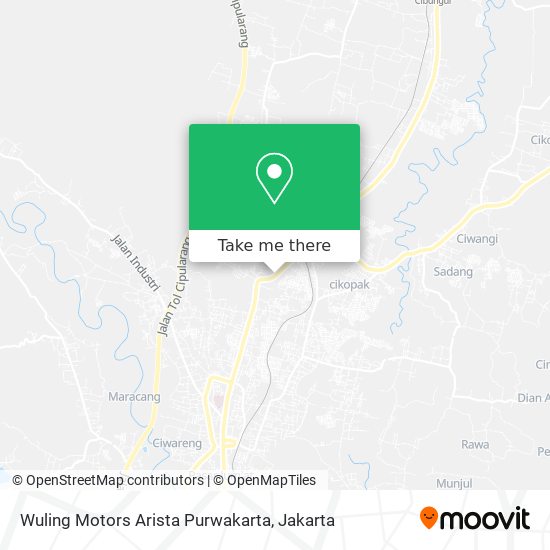 Wuling Motors Arista Purwakarta map