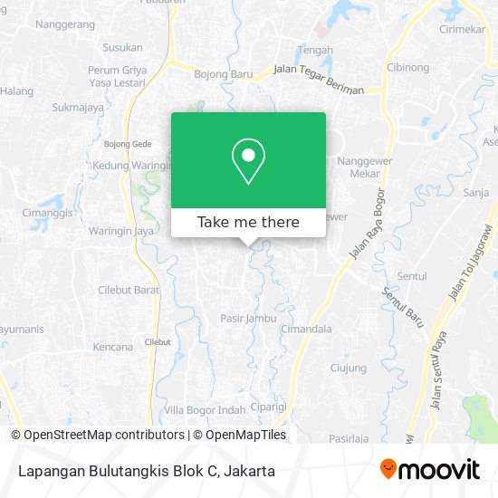 Lapangan Bulutangkis Blok C map