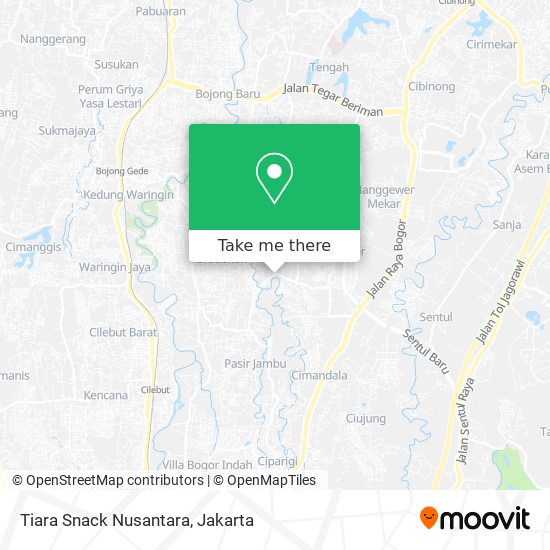 Tiara Snack Nusantara map