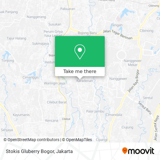 Stokis Gluberry Bogor map