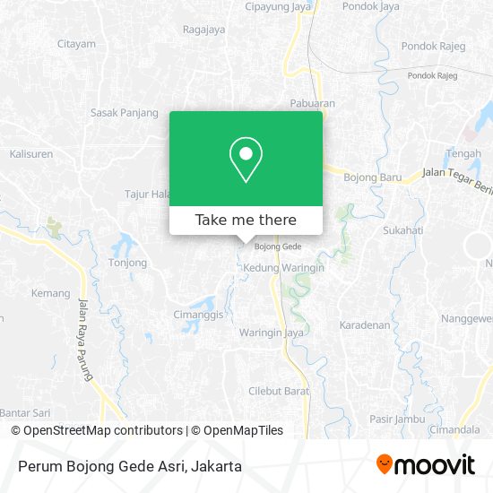 Perum Bojong Gede Asri map