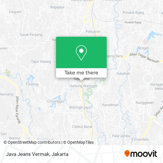 Java Jeans Vermak map