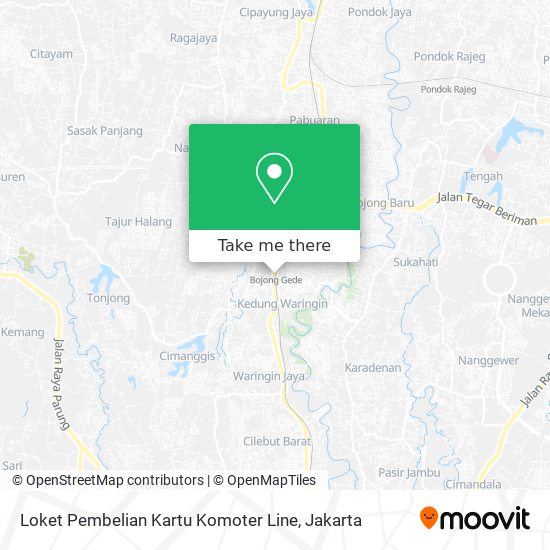 Loket Pembelian Kartu Komoter Line map