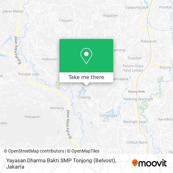 Yayasan Dharma Bakti SMP Tonjong (Belvost) map