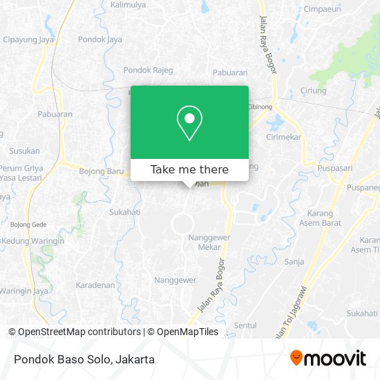 Pondok Baso Solo map