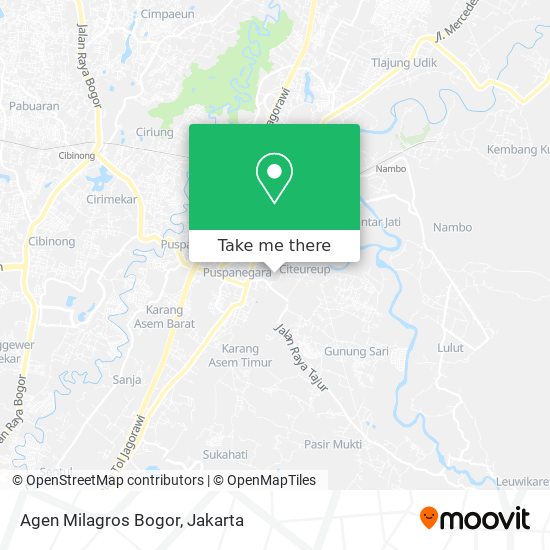 Agen Milagros Bogor map