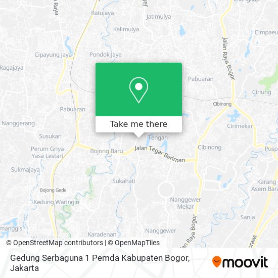 Gedung Serbaguna 1 Pemda Kabupaten Bogor map