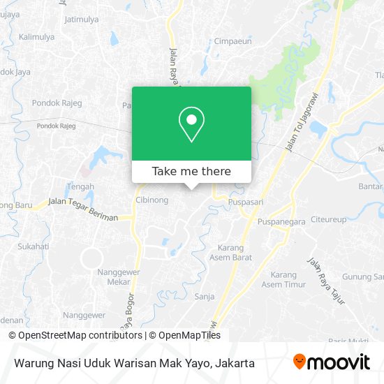Warung Nasi Uduk Warisan Mak Yayo map
