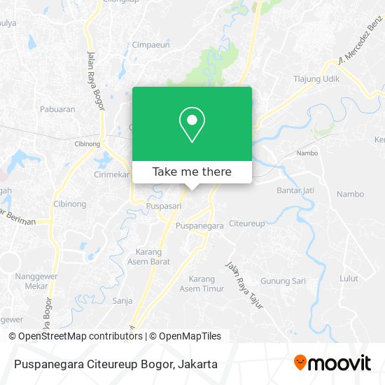 Puspanegara Citeureup Bogor map