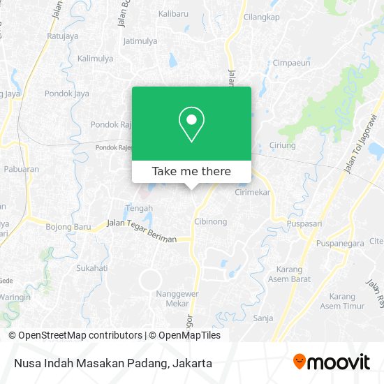 Nusa Indah Masakan Padang map