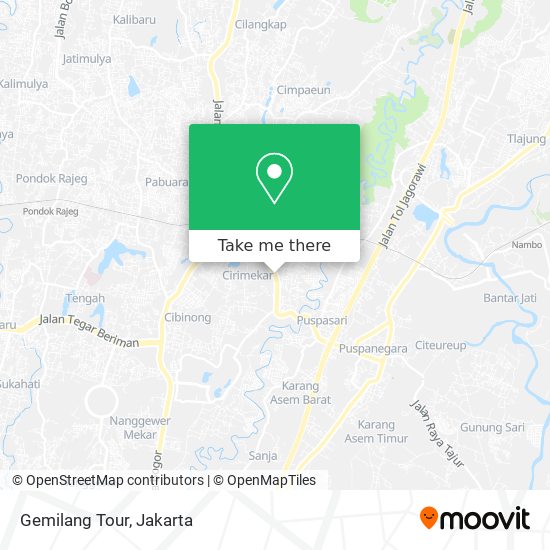 Gemilang Tour map