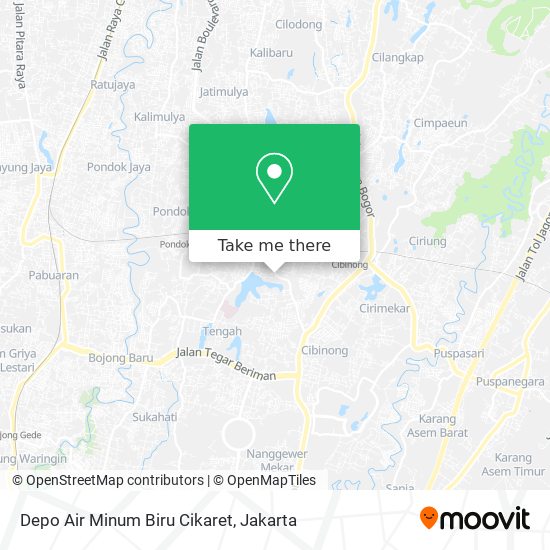 Depo Air Minum Biru Cikaret map