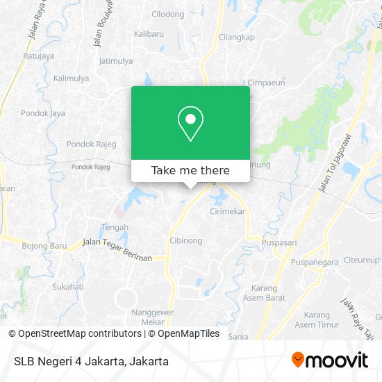 SLB Negeri 4 Jakarta map